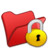 红色文件夹锁定 Folder red locked